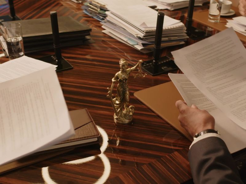 osobe proveravaju papirologiju za ostavinsku raspravu sa advokatom